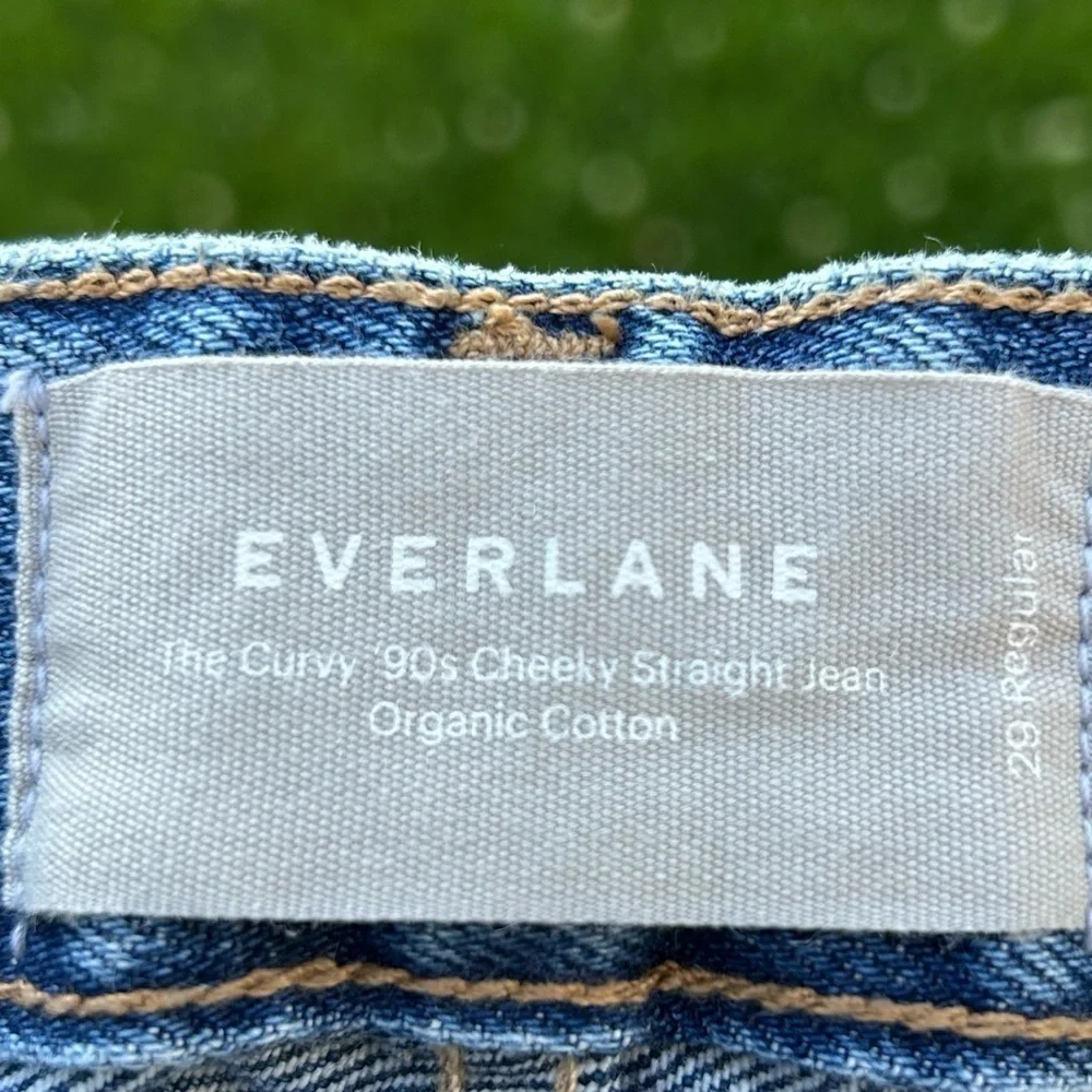 Everlane The Curvy Cheeky 90's Straight Leg High Rise Button Fly Jeans | size 29